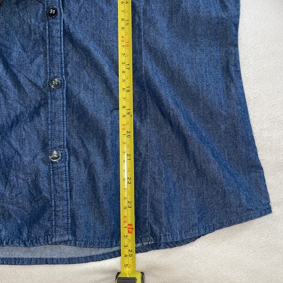 NY & Company Denim Button Down Shirt - Picture 3 of 7